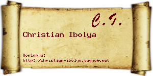 Christian Ibolya névjegykártya